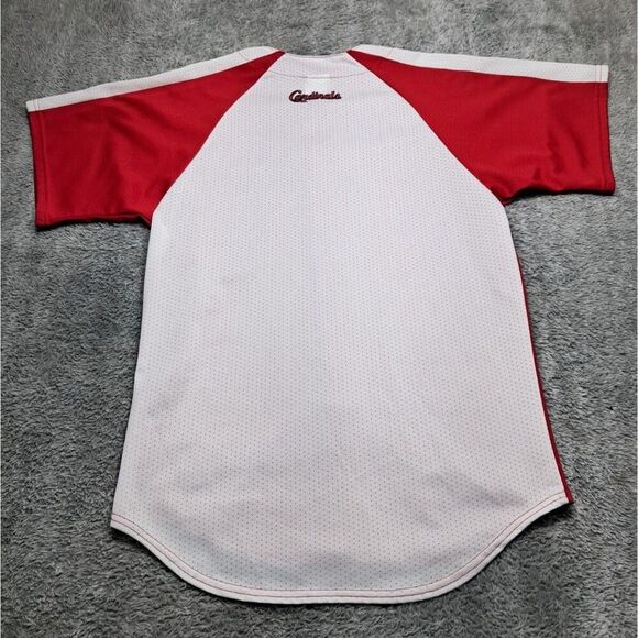 VTG Red MAJESTIC GENUINE ST LOUIS CARDINALS MLB JERSEY Medium Made In USA - Picture 11 of 15
